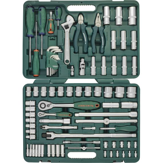 Набор инструмента универсальный 1/4'', 1/2''DR, 83 предмета Jonnesway S04H52483S