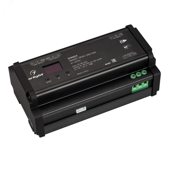 Диммер SMART-TRIAC-DIM-DIN (230V, 6A, 2.4G) (, IP20 Пластик, 5 лет) Arlight 033761