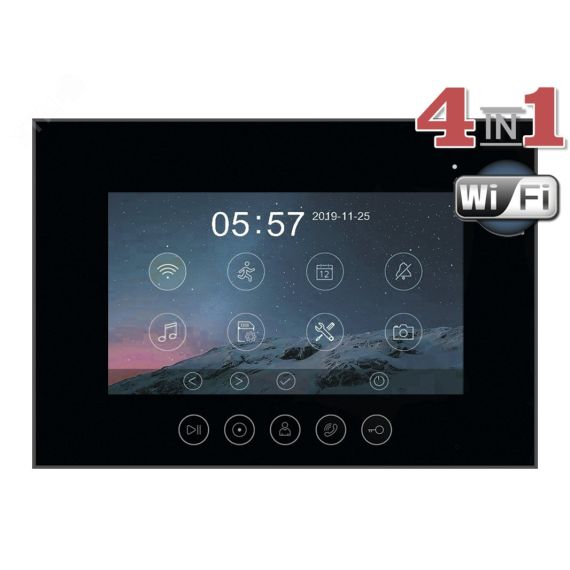 Монитор цветного видеодомофона Tantos Marilyn HD Wi-Fi s (black) VZ