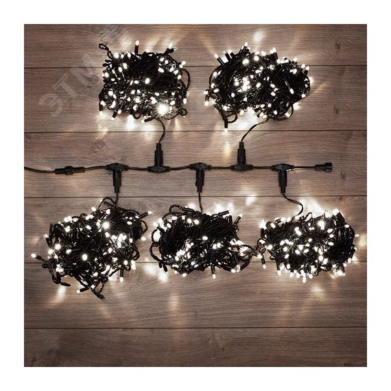 Гирлянда LED ClipLight 24V, 5 нитей по 20 м, диоды белый, Flashing Neon-Night 323-605