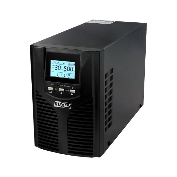 Источник бесперебойного питания Online UPO 1000 Ва/ 900 Вт без АКБ Tower 2xSchuko CEE 7 RS-232, USB, AS400 или SNMP RUCELF UPO-1000T-24-E