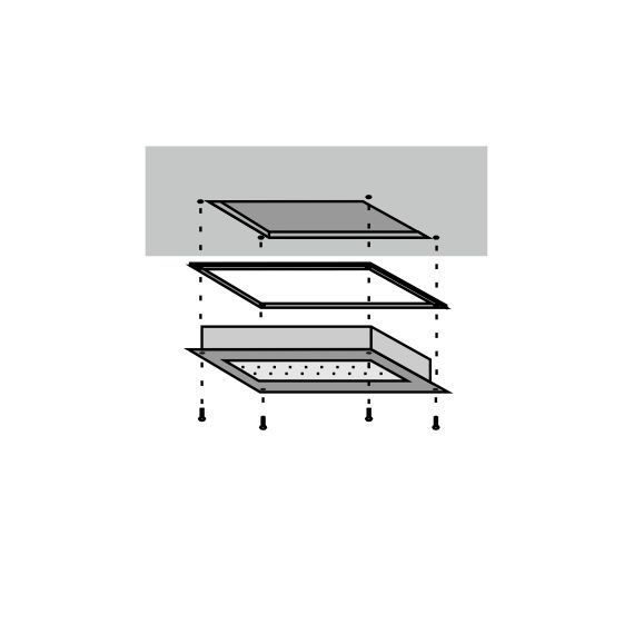 2 способа крепления: через декоративную крышку или на подвесные кронштейны