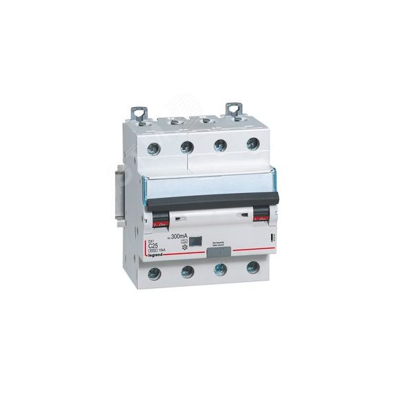 Выключатель автоматический дифференциального тока DX3 4П C25А 300MА-А LEGRAND 411241