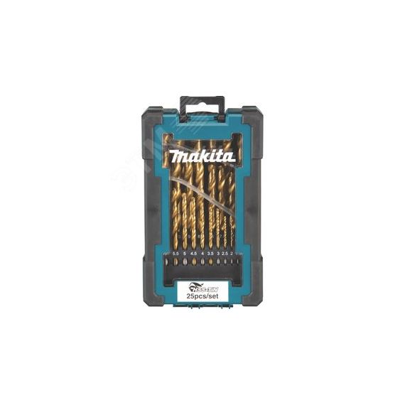 Набор сверл по металлу HSS-TiN Economy, 25 шт. (1-13 мм) (в упаковке 6 наборов) Makita D-72235-6