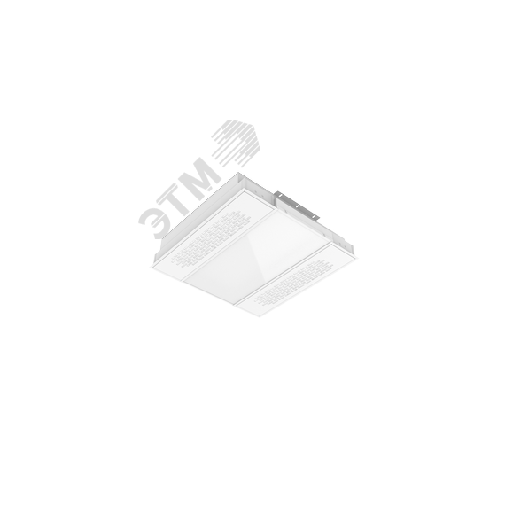 Светильник светодиодный ДВО-30Вт с UV-блоком встраиваемый 595х595х126 мм 6500К IP54 с опаловым рас. диммируемый DALI Вартон V1-C0-0UV70-10OPD-5403065