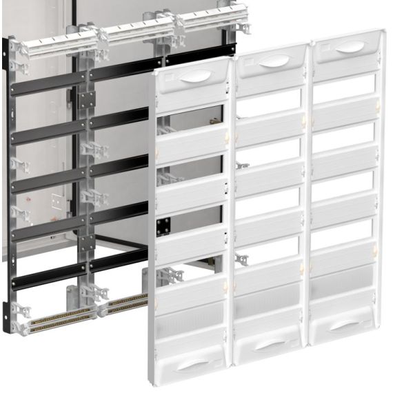 Отсутствие перегородки между секциями корпуса, съемная монтажная рама.