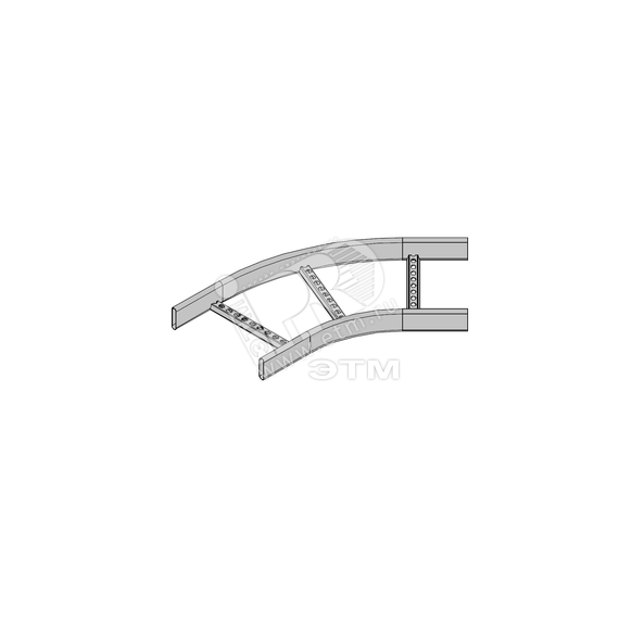 Элемент угловой 45° KS45-400 R=300 Meka 1449214