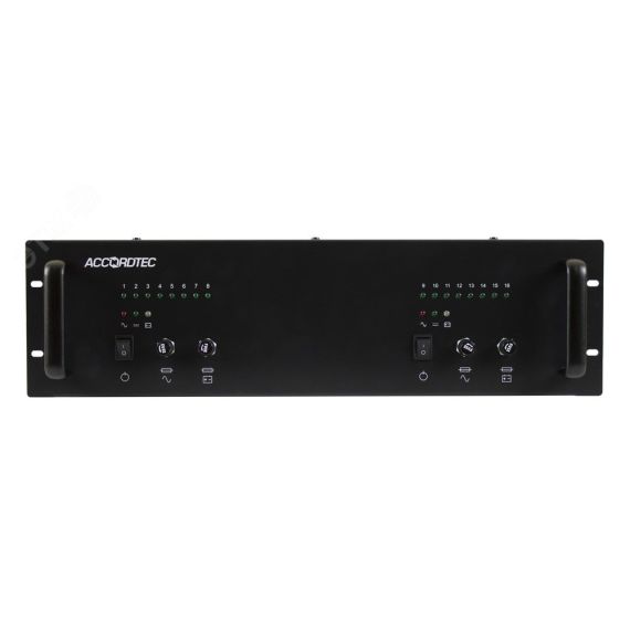 Источник питания резервный для установки в стойку 19 AccordTec ББП-80х2 v.16 RACK 3U