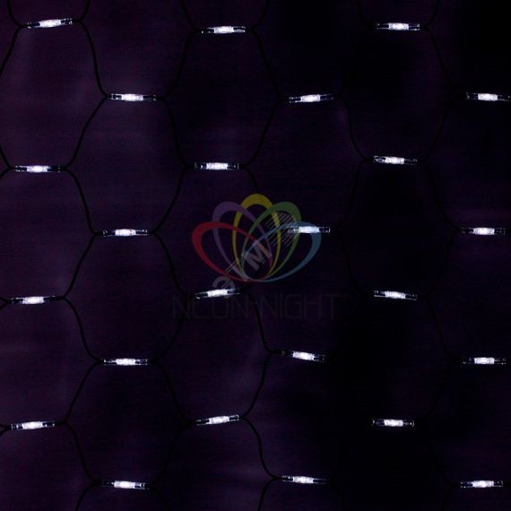 Гирлянда Сеть 2x4м, черный каучук, 560 LED белые Neon-Night 217-135