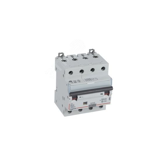 Выключатель автоматический дифференциального тока DX3 B20А 4П 30mА-А LEGRAND 411225