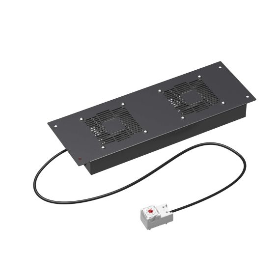 Потолочный модуль 2 вентилятора с термостатом для IT CQE/STI шириной 600мм, RAL9005