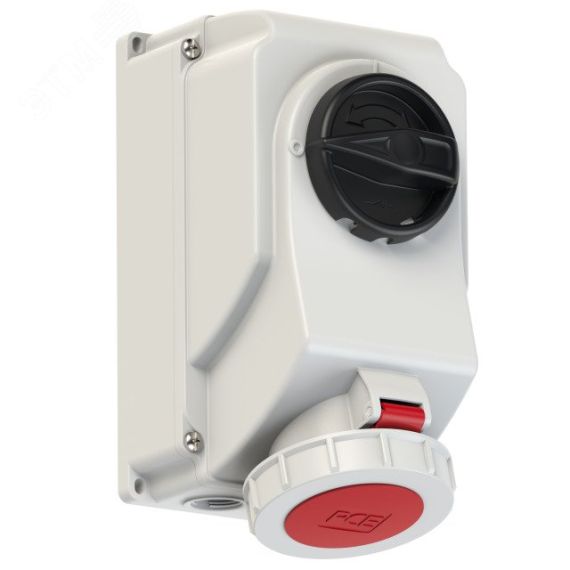 Розетка настенная 32А/400V/3P+N+E/IP67, с         выключателем и блокировкой PCE 75252-6