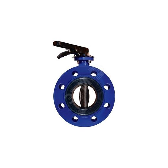 Затвор дисковый поворотный фланцевый DN 100 PN 16 тип 021F диск чугун, с рукояткой DENDOR CFLC21F01000