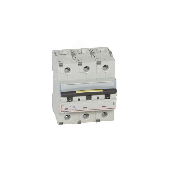 Выключатель автоматический трехполюсный 125А C DX3 10кА/16кА LEGRAND 409282