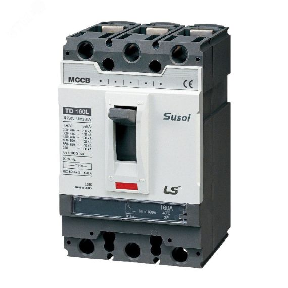 Автоматический выключатель TD160N (50kA) FTU 160A 3P3T LSIS Co 0102006500
