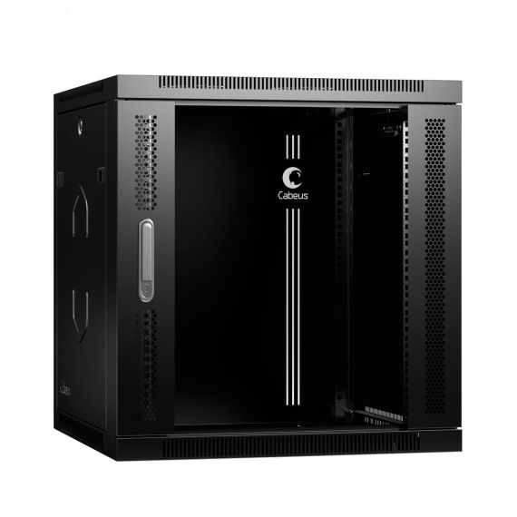 Шкаф телекоммуникационный настенный 19дюймов 12U Cabeus SH-05F-12U60/60-BK