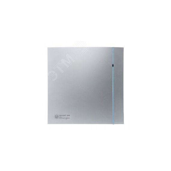 Вентилятор накладной Silent-200 CHZ Silver Design 3C с датчиком влажности Soler & Palau 03-0103-133