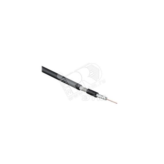 Кабель коаксиальный RG-59 75Ом жила - 20 AWG PVC черный (500м) Hyperline 49122