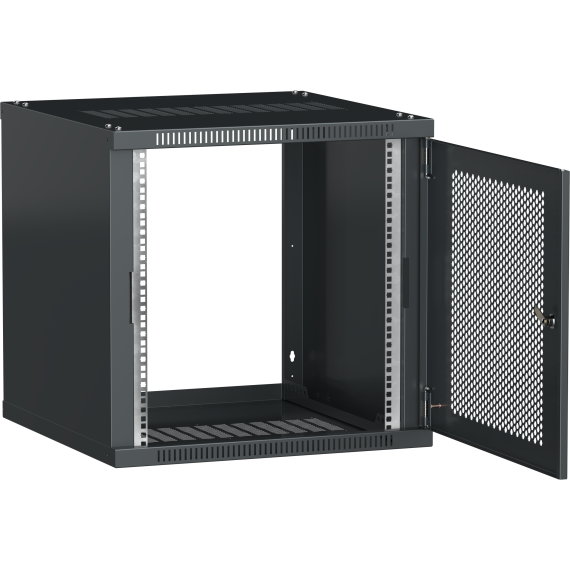 ITK Шкаф LINEA WE 9U 600х600мм дверь перфорированная чёрный