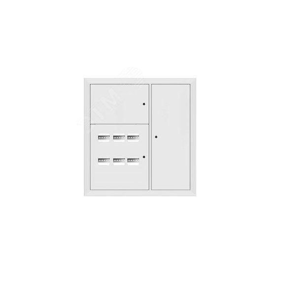 Щит этажный 6 кв. RAL9003 3 окна в ряд по гориз. (1000х950х150) EKF Basic EKF mb28-v-6-r9003-1