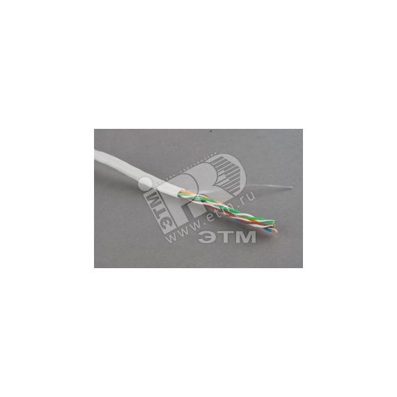 Витая пара UTP U/UTP категория 5е 2 пары 24 AWG серый PVC (500м) Hyperline 42053