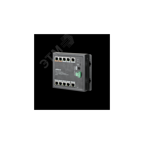 Коммутатор неуправляемый, PoE, 8x100 Мб/с RJ45, 2x1000 Мбит/c, 1xSFP, 96 Вт Dahua DH-PFS3111-8ET-96-F