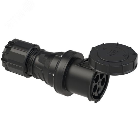 Розетка кабельная 125А/400V/3P+N+E/IP67, черная PCE 245-6xs