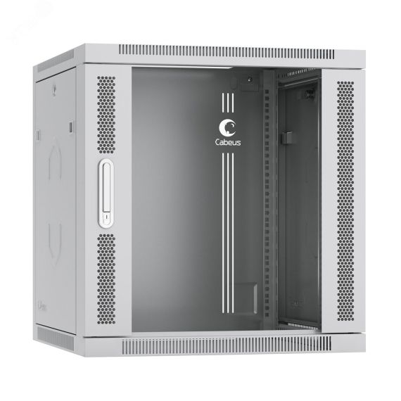 Шкаф телекоммуникационный настенный 19дюймов 12U Cabeus SH-05F-12U60/45