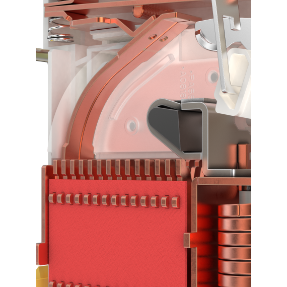 Постоянный магнит под неподвижным контактном для организации магнитного дутья и эффективного дугогаш