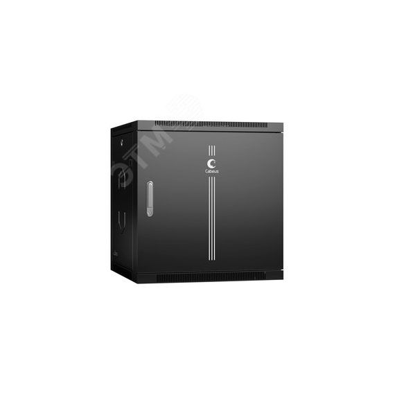 Шкаф телекоммуникационный настенный 19дюймов 12U Cabeus SH-05F-12U60/45m-BK