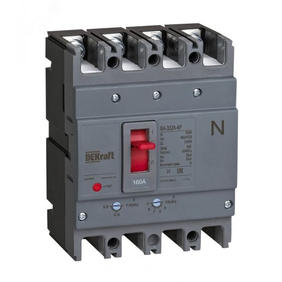 Силовой авт. выкл. 4P 80A 35кА ВА-332А SE (Dekraft) 28115DEK