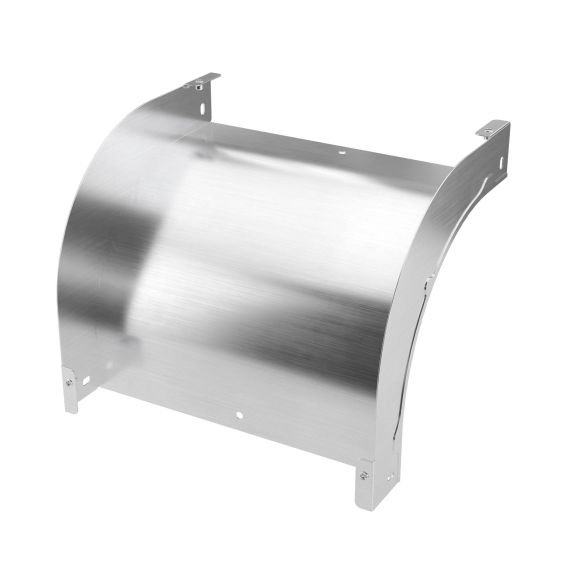 Угол вертикальный внешний 90 градусов 50х400, 1,5 мм, AISI 304 в комплекте с крепежными элементами и соединительными пластинами, необходимыми для монтажа