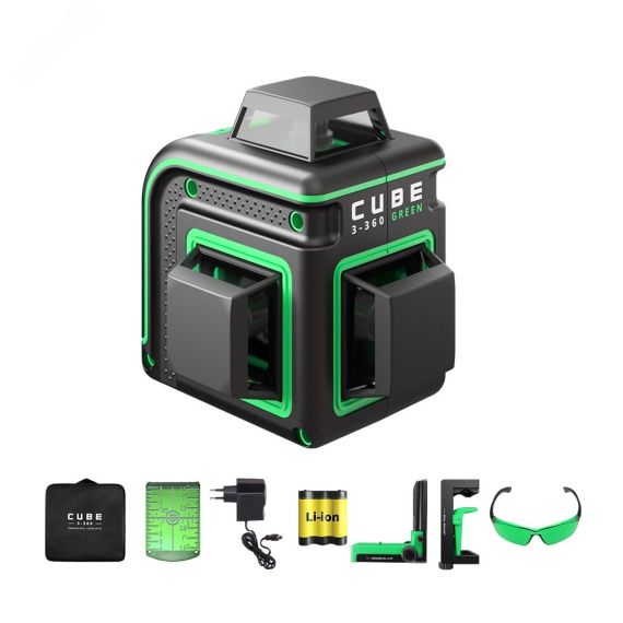 Уровень лазерный Cube 3-360 GREEN Home Еdition ADA А00566