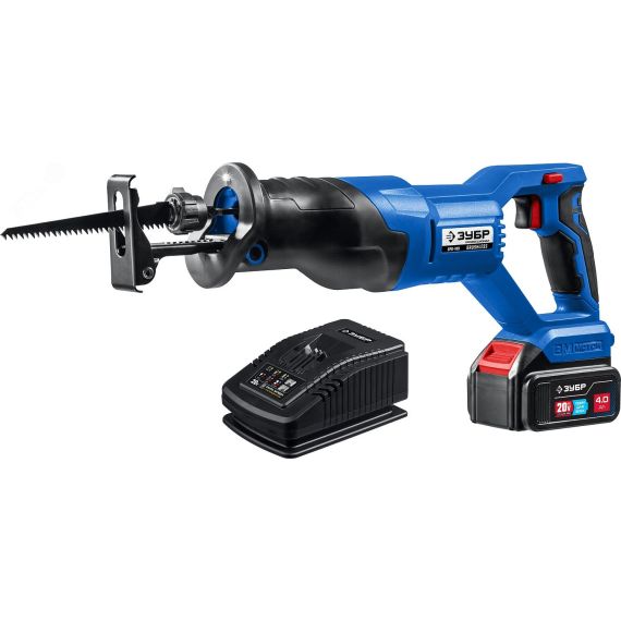 Пила сабельная бесщеточная 20В, 1 АКБ (4Ач), Профессионал ЗУБР SPB-180-41