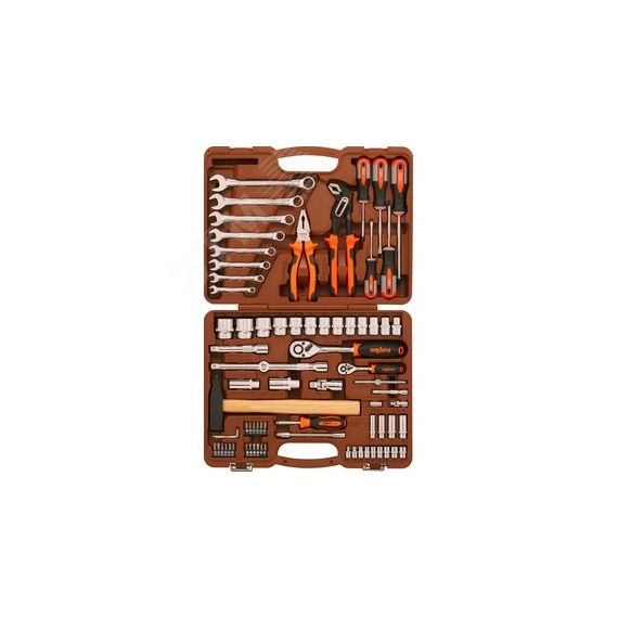 Набор инструмента универсальный 1/4'', 1/2''DR, 77 предметов Ombra OMT77S