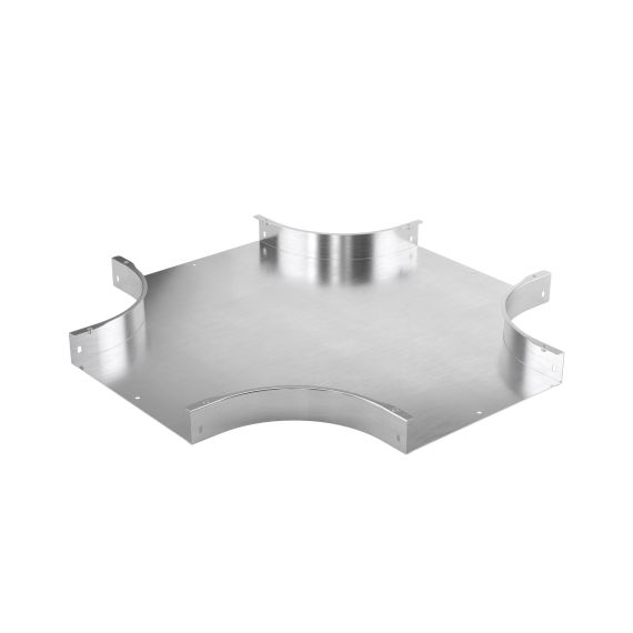 Ответвитель Х-образный 50х400, 0,8 мм, AISI 304 в комплекте с крепежными элементами и соединительными пластинами, необходимыми для монтажа