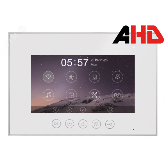 Монитор домофона цветной адаптирован для работы с подъездными координатными домофонами Tantos Marilyn HD s VZ (white)