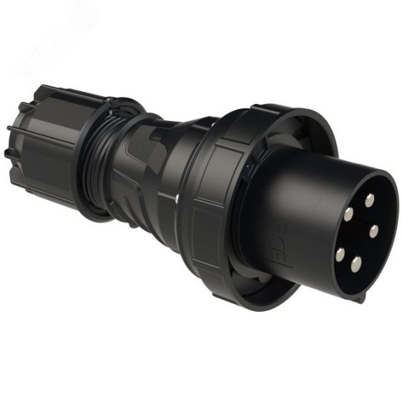 Вилка кабельная 125А/400V/3P+N+E/IP67, черная PCE 045-6xs