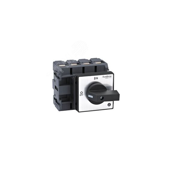 ВЫКЛЮЧАТЕЛЬ-РАЗЪЕДИНИТЕЛЬ 4P 100A IP20 С ЧЁРНОЙ РУКОЯТКОЙ НА ДВЕРЦУ 4 ВИНТАМИ SE (Systeme) MSD100420B