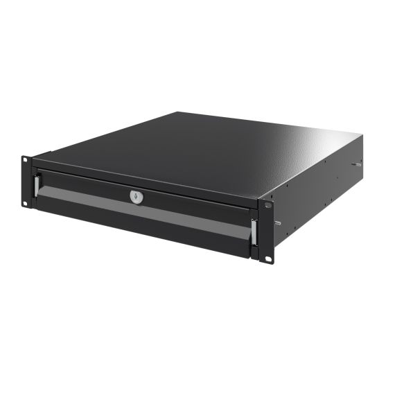 Ящик выдвижной 19&quot; 2U, глубина 300мм, RAL9005