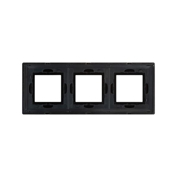 Рамка из металла, "Avanti", черная, 3 поста (6 мод.)