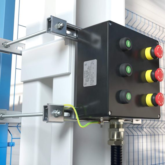 Обжимной комплект монтажных профилей тип 1, обхват конструкции габаритами 750 на 400 мм, для крепления 2 оболочек одного типоразмера болтами  М8х80 8 шт. , горячеоцинкованный