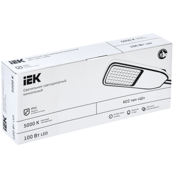 Светильник светодиодный консольный ДКУ 1004-150Ш 5000К IP65 серый IEK