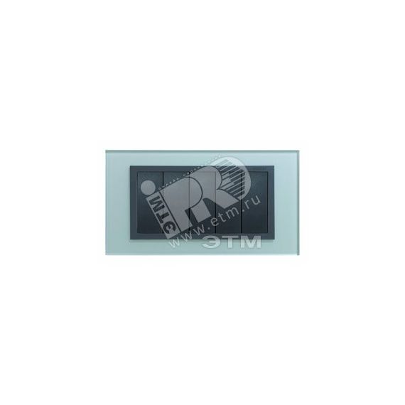 Рамка с суппортом на 8 узких модулей, S82C, серебро - алюминий (стекло) Simon 82887-35
