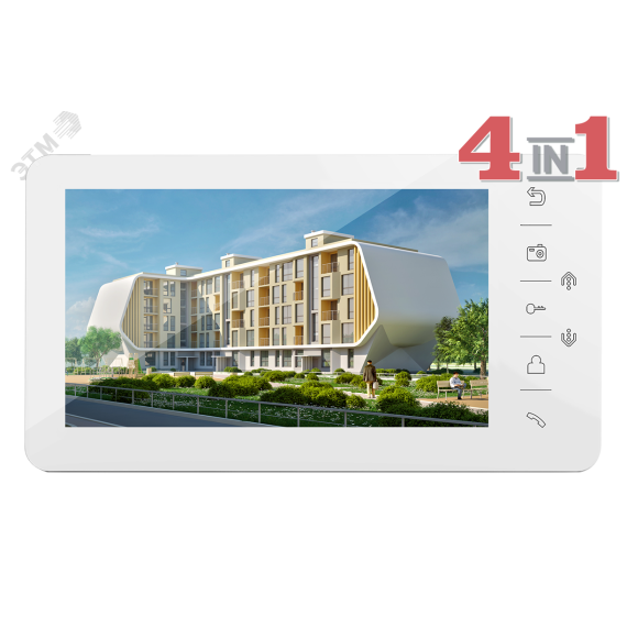 Монитор цветного видеодомофона Tantos Prime (white) HD VZ