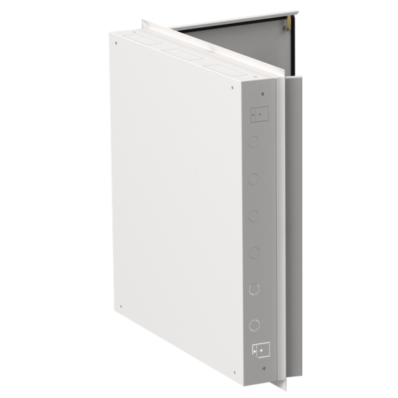 Ввод кабеля сверху, снизу и сбоку через выбиваемые отверстия.