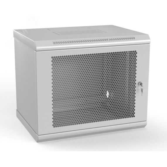 Шкаф настенный 19-дюймовый (19'')12U 650x600х600ммстал дв Hyperline TWL-1266-SD-RAL7035
