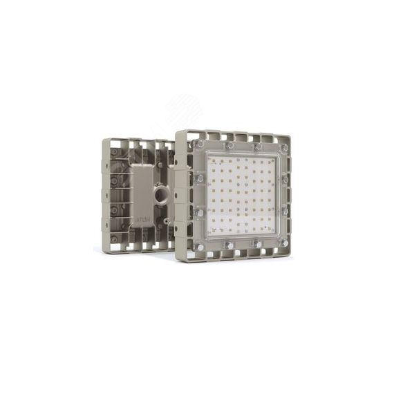 Светильник светодиодный ДСП-65Вт, IP67, 5000К, 9700Лм, взр 1ExsIIT6X, 120 град., f 0.55, ~220в, крюк/скоба/труба 3/4, Arsenal-M АТОН АТ-ДСП-11/65 Ех