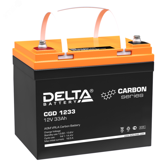 Аккумулятор CGD 12В 33Ач Delta CGD 1233