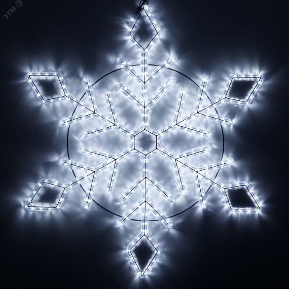 Фигура ARD-SNOWFLAKE-M9-900x900-360LED White (230V, 22W) (Ardecoled, IP65) Arlight 034256